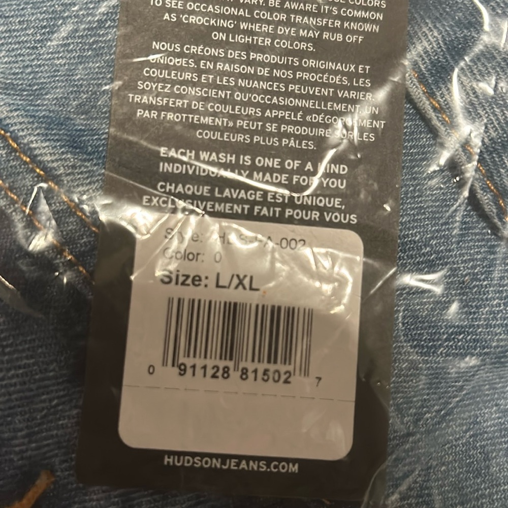 NWT Hudson Jeans Denim Jacket (L/XL) Still in Packaging - Picture 7 of 9
